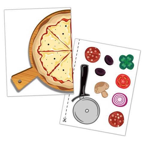 Printable Pizza Craft Cut And Paste Pizza Assembly Kit Printable