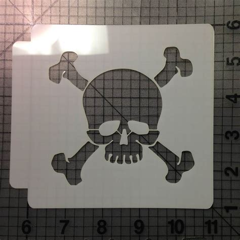 Skull And Crossbones Stencil Jb Cookie Cutters