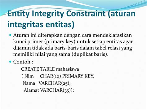 Integritas Basis Data 34 Ppt Download