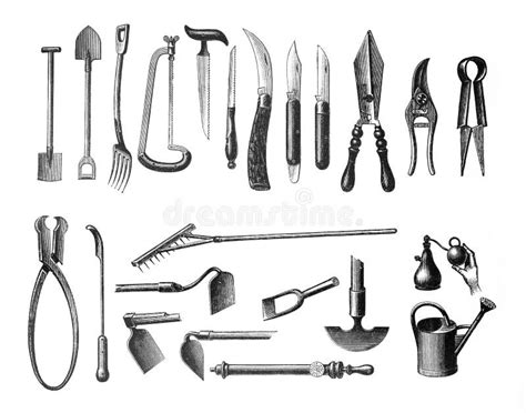 Antique Farm Tools Stock Illustrations – 113 Antique Farm Tools Stock ...