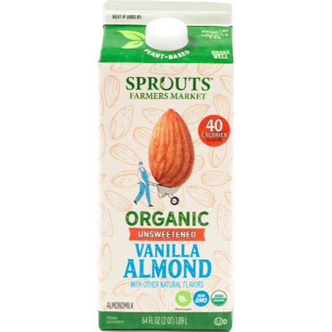 Sprouts Farmers Market Sprouts Unsweetened Vanilla Organic Almond Milk Same Day Delivery Or