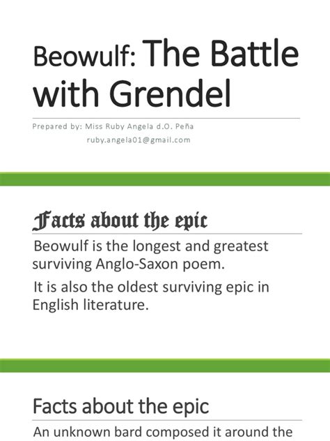 Discover the Hidden Depths of Grendel and Beowulf’s Legendary Battle in a Quick Overview
