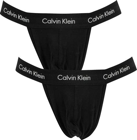 Calvin Klein Men S 2 Pack Thongs Black Amazon Co Uk Clothing