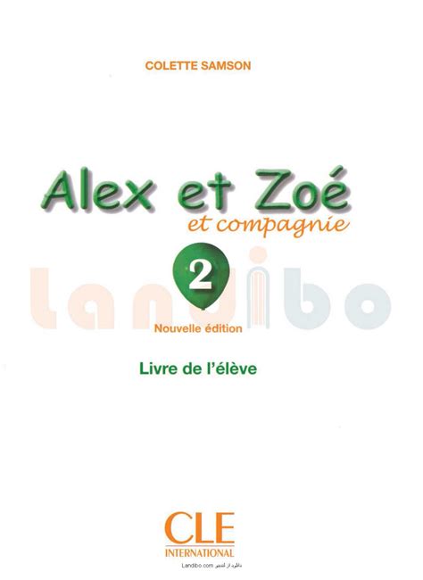 Alex Et Zoe Livre Cahier Cd Cle