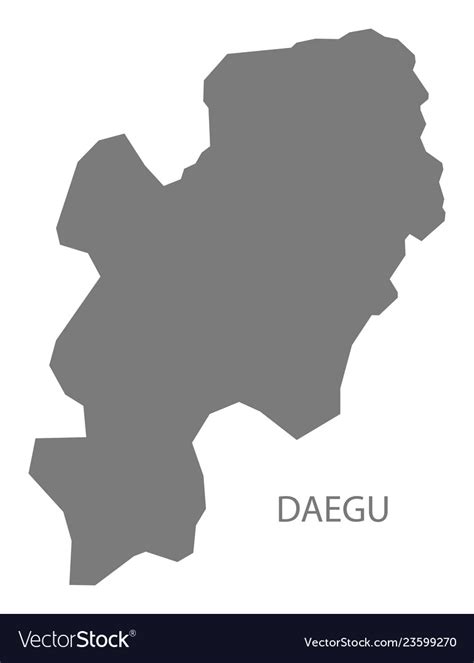 Daegu South Korea Map Grey Royalty Free Vector Image