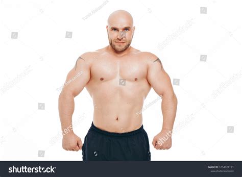 Strong Naked Muscular Man Shows Off Stock Photo Shutterstock