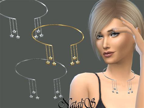 Unlocked Metal Choker With Chains And Stars Found In TSR Category