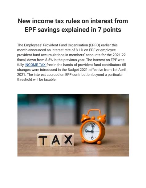 PPT New Income Tax Rules On Interest From EPF Savings Explained In 7