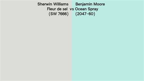 Sherwin Williams Fleur De Sel SW 7666 Vs Benjamin Moore Ocean Spray