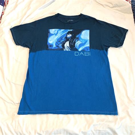 My Hero Academia Dabi T Shirt Black Blue Flame Size M… Gem