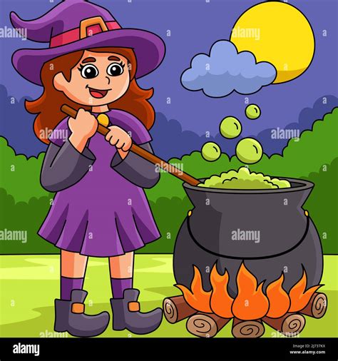 Witch Pot Cauldron Stock Vector Images Alamy