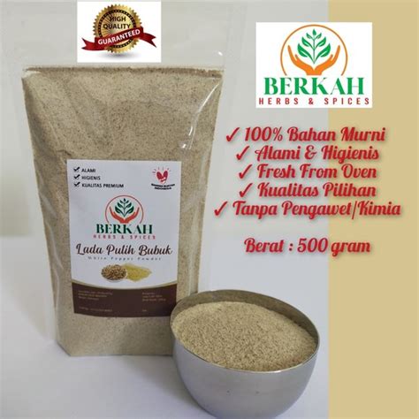 Jual Lada Merica Putih Bubuk Asli Murni Alami Rempah Jsr White Pepper