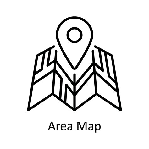 Area Map Vector outline Icon Design illustration. Map and Navigation ...