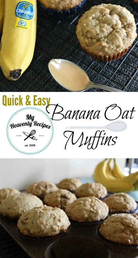 Banana Oat Muffins My Heavenly Recipes