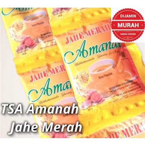 Jual Jahe Merah Amanah Renceng Isi Sachet Original Shopee Indonesia