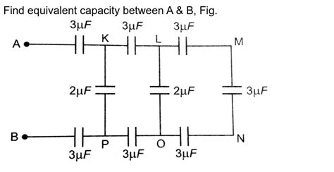 Calculate The Equivalent Capacitance Between Points A And B In Fig