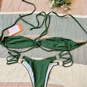 Bra Urbanic Bikini Set L Size Olive Green Freeup