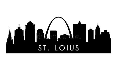 St Louis Skyline Silhouette Stock Vector Illustration Of Downtown