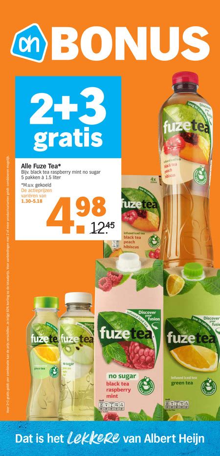 Fuze Tea Ice Tea Folder Aanbieding Bij Albert Heijn Details