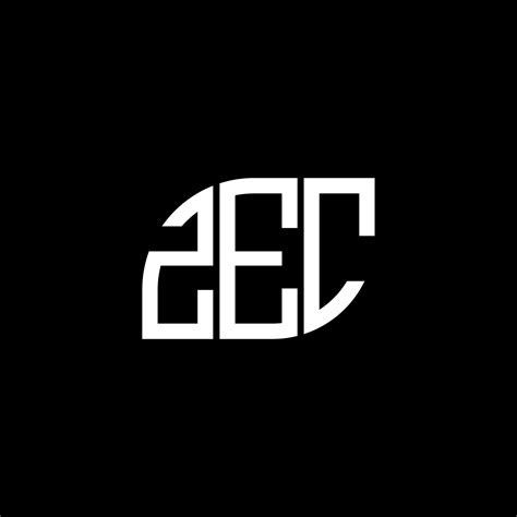 Diseño Del Logotipo De La Letra Zec Sobre Fondo Negro Concepto De