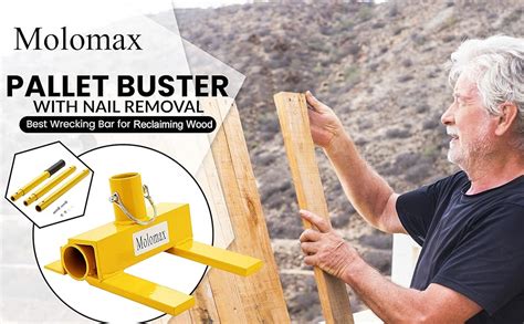 Pallet Buster Deluxe With Nail Removal 41 Collapsible Handle Deck