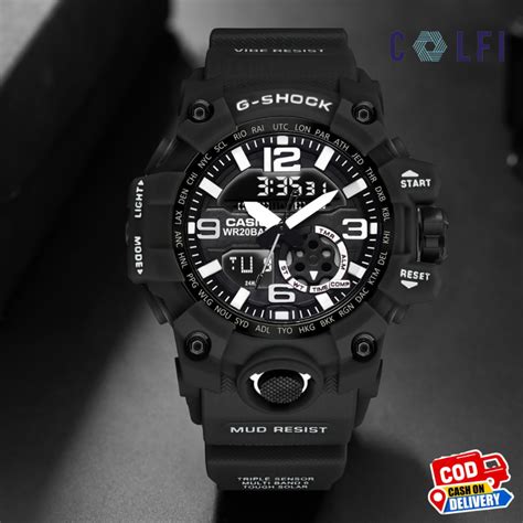 Jual Colfi Jam Tangan Pria G Shock Gg Bunga Digital Analog Dual