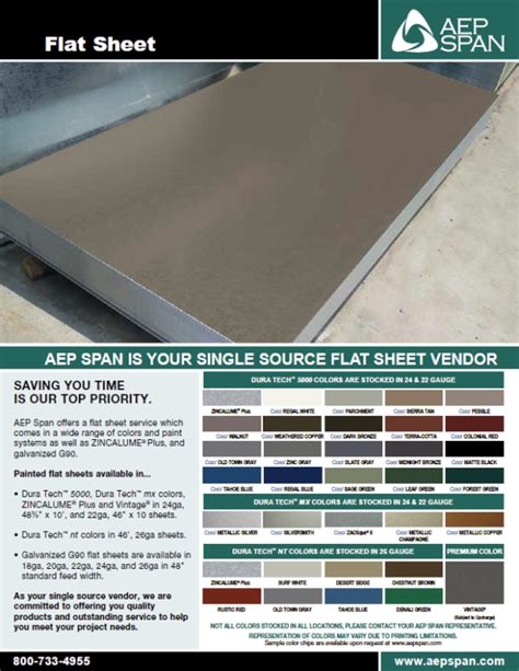 Aep Span Flat Sheet For Metal Roofing And Siding