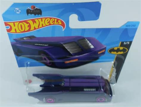 HOT WHEELS BATMAN Animated Series Batmobile Purple On Short Card PicClick UK