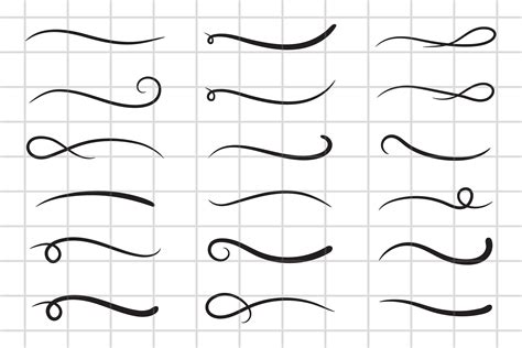 Swishes Swashes Swoops Cut File SVG Hand Drawn Curly Etsy India