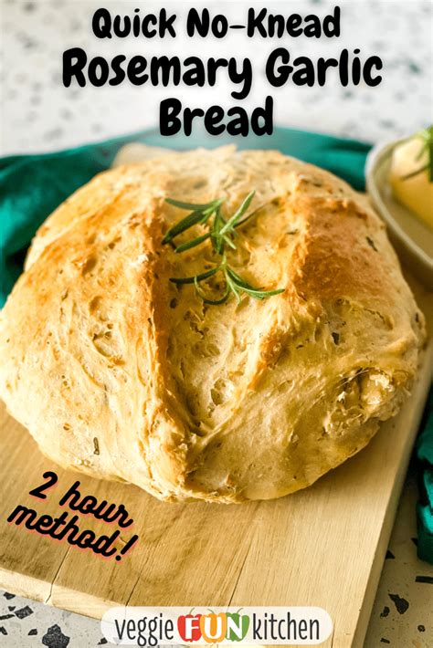 Rosemary Garlic No Knead Bread Recipe