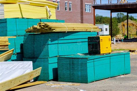 Stacked Wooden Building Materials A Stack Of Boards Wood Frame And Beam