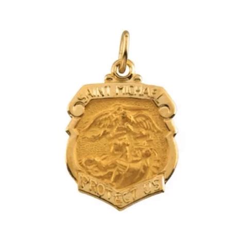 MÉDAILLE SAINT MICHEL Archange or jaune 14 carats or blanc 14 carats 16