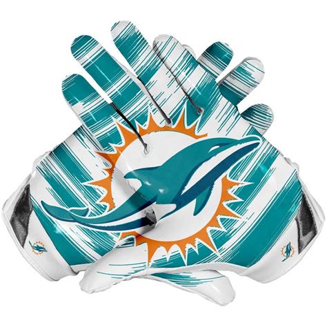 Miami Dolphins Football Gloves Eternity Gears