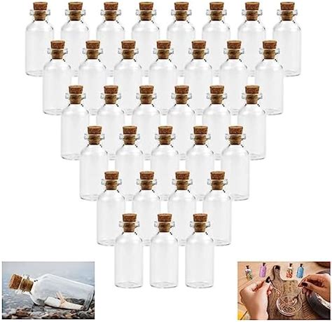 25 Stück Mini Glasflaschen mit Korken Mini Flasche mit Korken Kleine