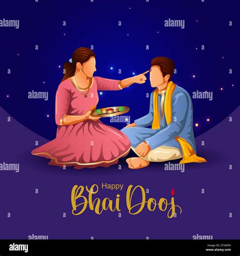 Indian Festival Happy Bhai Dooj Concept Rakhi Celebration In India