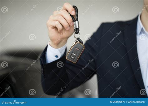 Car Dealer with Key Close-up. Stock Image - Image of motor, transport ...