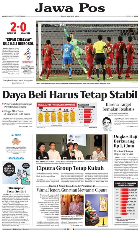 Jual Koran Jawa Pos 29 November 2019 Gramedia Digital Indonesia