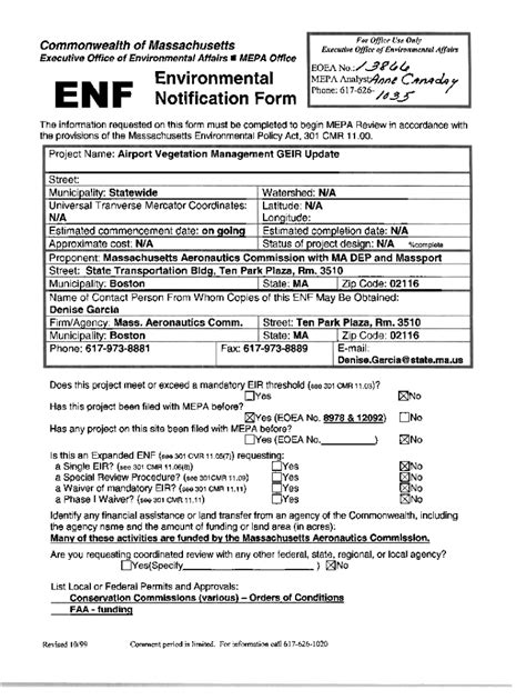 Fillable Online Fillable Online Env State Ma L Commonwealth Of Fax