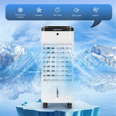 Portable Evaporative Air Cooler With 3 Modes Cooling And Humidification 3 In 1 Windowless