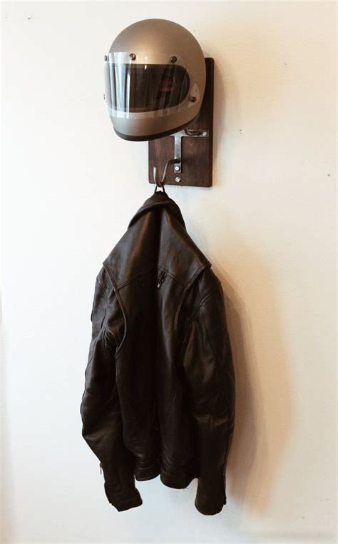 Motorcycle Helmet Rack And Jacket Hook Etsy Australia Motorcycle