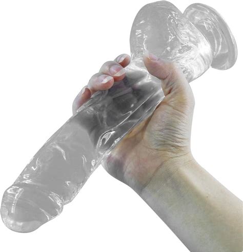 Amazon Transparent Crystal Realistic Dildo Suction Cup Female