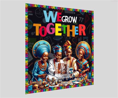 We Grow Together African Themed Classroom Display Board 3×3 And 4×