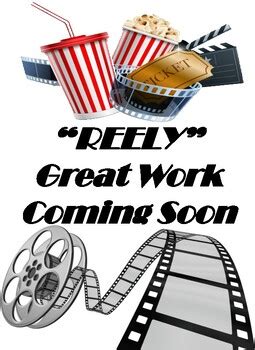 Movie Themed "Work Coming Soon" Sign by Alisa Hinton | TPT