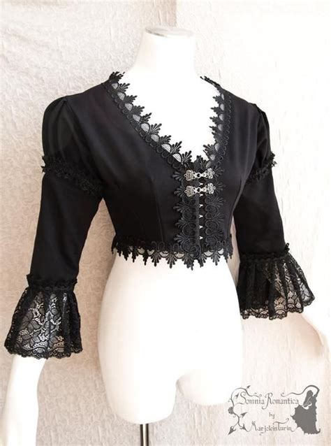 Victorian Bolero Goth Shrug M Steampunk Jacket Shrug Gothic Black