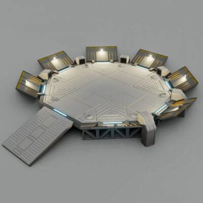 Sci Fi Landing Pad 3D Model By Sathak