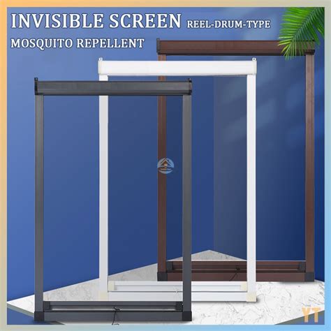 Invisible Screen Window Retractable Push-Pull Type Roll Up And Down ...