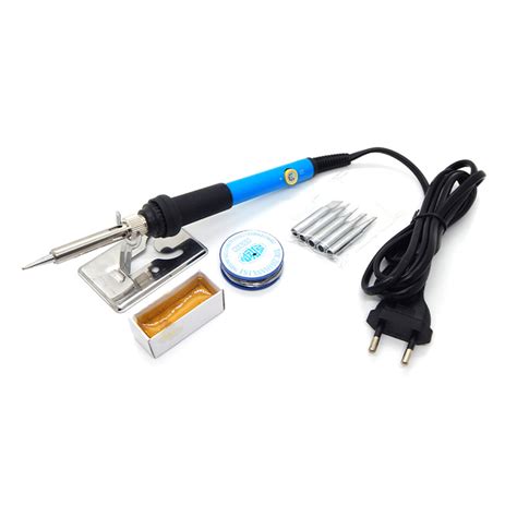 Набір паяльник електричний 60Вт + олово, каніфоль, підставка, 5 тис ...