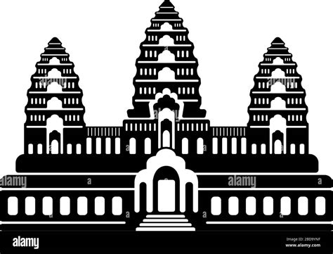 Simple Angkor Wat Drawing Download angkor wat stock vectors