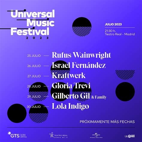 Cartel Del Universal Music Festival Del Teatro Real Mercadeo Pop