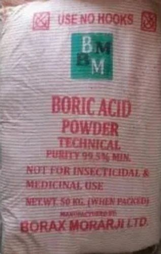 White Industrial Grade Boric Acid Powder 10043 35 3 25 Kg Bag At Rs 104 Kg In Mumbai